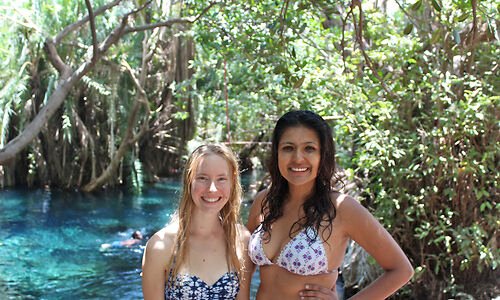 Chemka Hot Springs turquoise pool near Moshi Tanzania